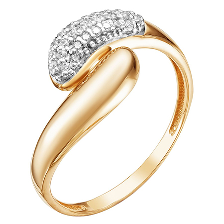 Кольцо, золото, фианит, К132-4293